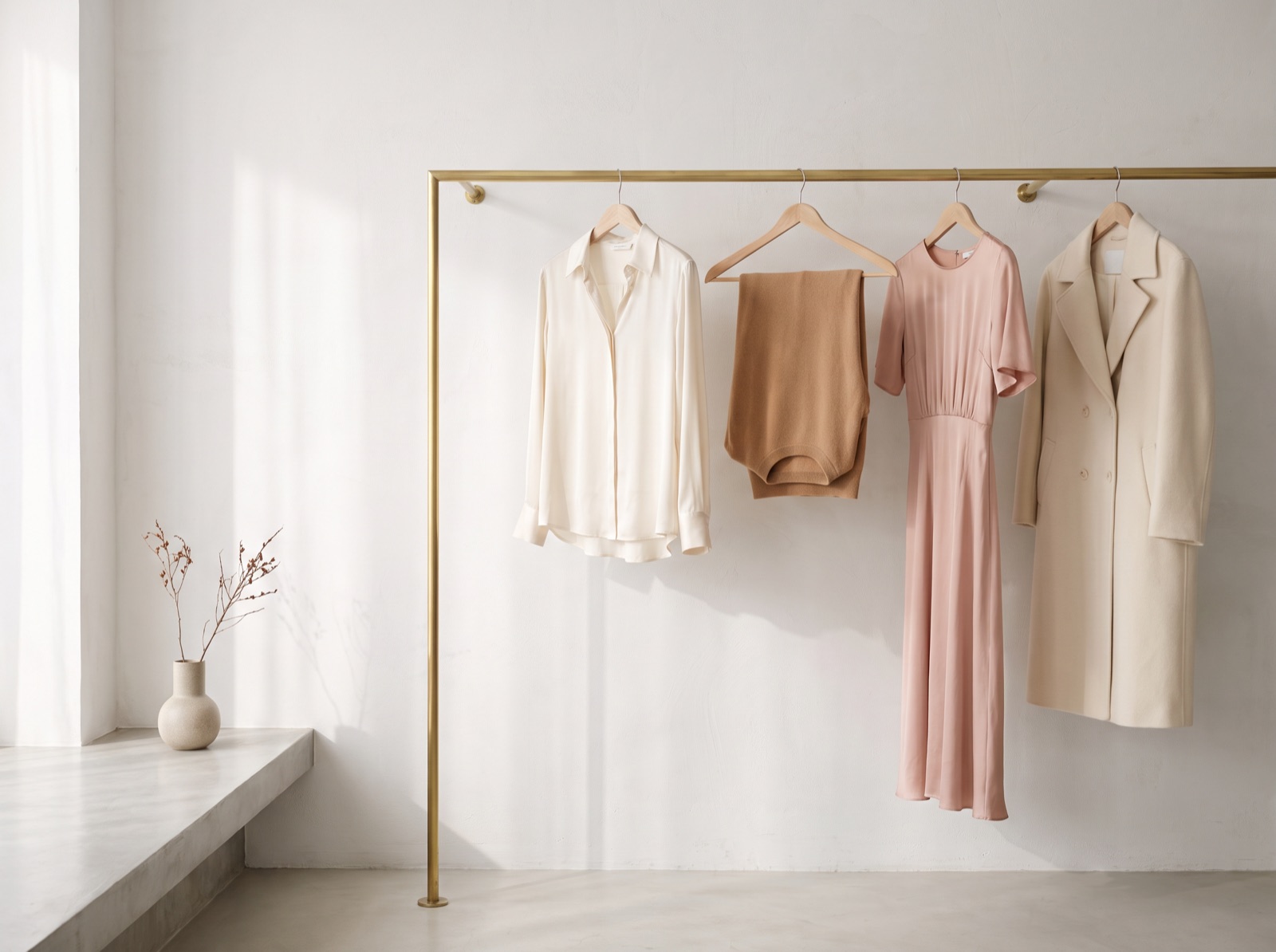 Elegant neutral wardrobe